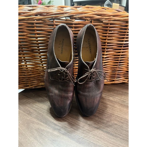 Magnanni Brown pebbled  oxfords sz 10M - Picture 7 of 7